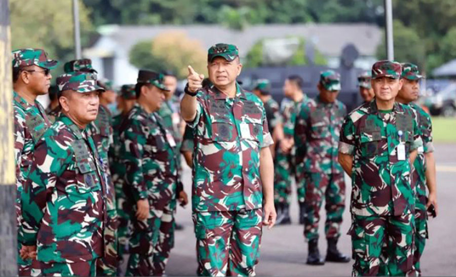 Tinjau Gladi Kotor Upacara HUT ke -77 TNI AU,KASAU Minta Prajurit Tampilkan Performa Terbaik foto dok 