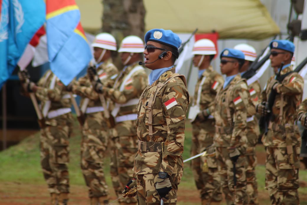 Satgas Kizi TNI Konga XX-U MONUSCO Terima Medali Kehormatan Dari PBB