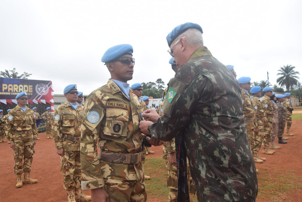 Satgas Kizi TNI Konga XX-U MONUSCO Terima Medali Kehormatan Dari PBB