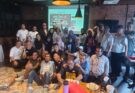 Alumni SMA Negeri 66 Jakarta angkatan 1988 saat menghadiri acara halal bihalal di Cafe Pelangi Lebak Bulus Jakarta Selatan
